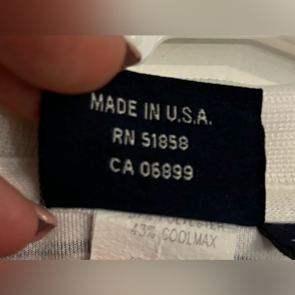 Lilly's Of Beverly Hills Boys Stripes White Blue Polo Sz Med Made In USA - Picture 5 of 6